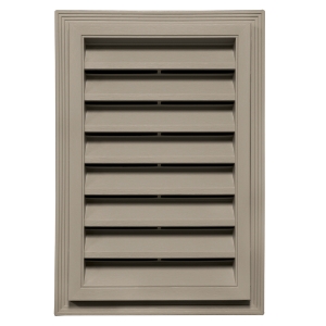 12 in. x 18 in. Rectangle Louver Gable Vent #097 Clay