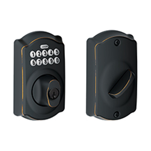 BE365V Camelot Keypad Deadbolt 716 Aged Bronze - Visual Pack redirect to product page