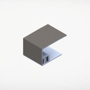 2 pc 2 in. Alum/Alum Quick Click Soffit J-Trim 12 ft. Warm Autumn