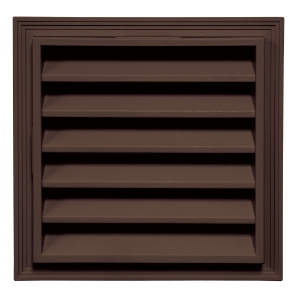 12 in. x 12 in. Square Louver Gable Vent #009 Federal Brown