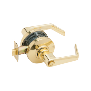 S40D Privacy Saturn Commercial Lever 605 Bright Brass - Box Pack