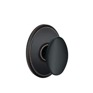 F10 Passage Siena Knob w/Wakefield trim 716 Aged Bronze - Box Pack