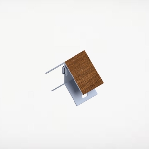 2pc 2 in. Alum/Alum Board & Batten Outside Corner 20 ft. Harvest Walnut  (Price Reflects 4 to a Pack)