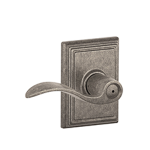 F40 Privacy Accent Lever w/Addison trim 621 Distressed Nickel - Box Pack