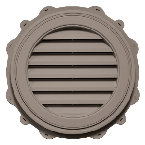 22 in. Round Louver Gable Vent #008 CT Natural Clay
