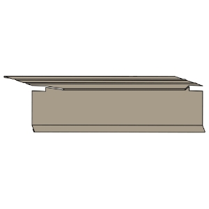 1-1/2 in. x 10 ft. Steel T-Style Roof Edge Clay