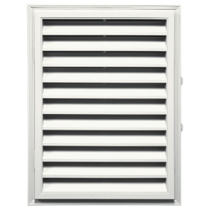 18 in. x 24 in. Rectangle Louver Gable Vent #123 CT Colonial White