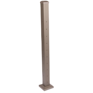 2.5 in. x 39 in. Cable Corner Post, Cap & Skirt,Textured Bronze (10 holes)