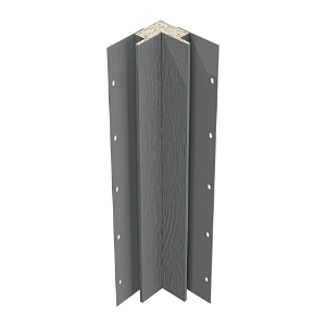 Diamond Kote® 5/4 in. x 3 in. x 10 ft. Rabbeted Woodgrain Inside Corner w/Nail Fin Smoky Ash