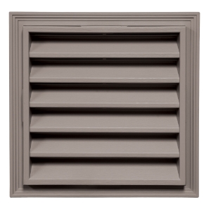 12 in. x 12 in. Square Louver Gable Vent #041 CT Granite Gray