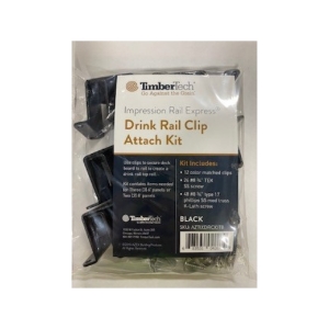 Impression Rail Express Drink Rail Hardware Kit Black AZTIXDRCKITB