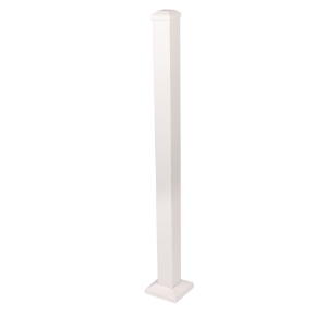 2-1/2 in. x 39 in. Post Kit Textured White (w/leveling plate)