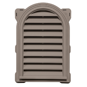 14 in. x 22 in. Round Top Louver Gable Vent #008 CT Natural Clay
