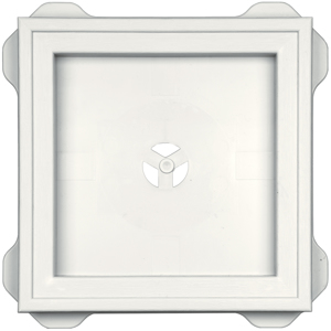 Recessed Square Mount Block #123 CT Colonial White