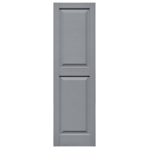 14-3/4 in. x 51 in. Raised Panel Shutter Platinum 945