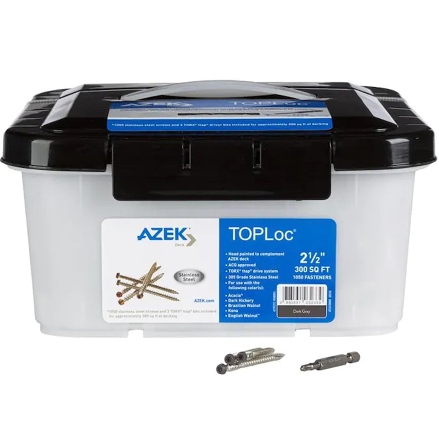 Wausau Supply | 2-1/2 in. TOPLoc Stainless Steel Screws Dark Gray