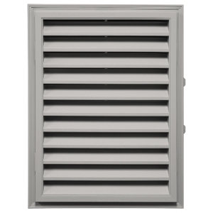 18 in. x 24 in. Rectangle Louver Gable Vent CT Graystone 171