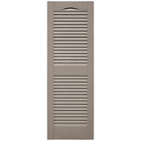 14-1/2 in. x 43 in. Open Louver Shutter Cathedral Top Clay #008