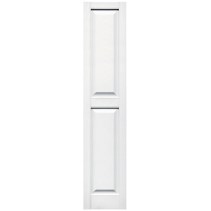 12 in. x 59 in. Raised Panel Shutter White #001