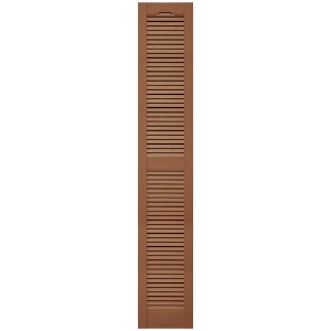 12 in. x 72 in. Open Louver Shutter Cathedral Top  Treated Cedar 471