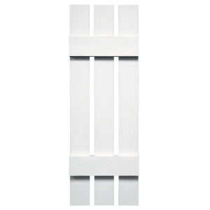 12 in. x 59 in. Board-N-Batten Shutter White #001