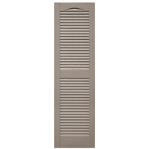 12 in. x 72 in. Open Louver Shutter Cathedral Top Clay #008