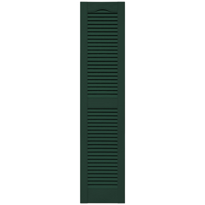 12 in. x 55 in. Open Louver Shutter Midnight Green #122