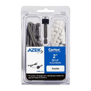 Cortex White Woodgrain - 50 LF (75 - 2" screws, 100 plugs, 1 bits)