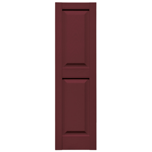 12 in. x 47 in. Raised Panel Shutter Wineberry #078
