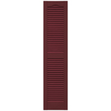12 in. x 55 in. Open Louver Shutter Wineberry #078