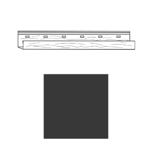 TruCedar 3/4 in. Steel J-Channel Ironstone