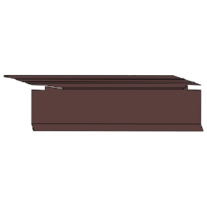 2 in. x 10 ft. Steel Roof Edge Brown 502