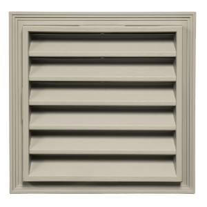 12 in. x 12 in. Square Louver Gable Vent #060 Linen