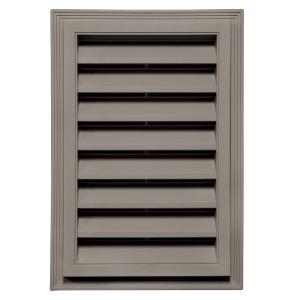 12 in. x 18 in. Rectangle Louver Gable Vent #059 Graystone