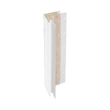 Diamond Kote® 5/4 in. x 4 in. x 10 ft. Rabbeted Woodgrain Outside Corner w/Nail Fin White - 1 per pack
