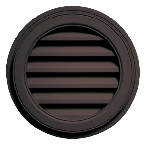 18 in. Round Louver Gable Vent #010 Musket Brown