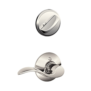 F59 Handleset Interior Accent LH Lever 619 Satin Nickel - Box Pack