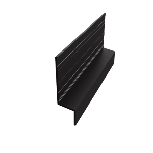 EasyTrim EZ-64 7/16 in. x 10 ft. Horizontal Z Panel Trim Onyx