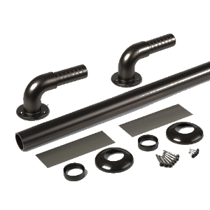 TimberTech Aluminum ADA Pipe Rail and 90° Return Kit 1.5 in. x 94 in. Dark Bronze 1/carton