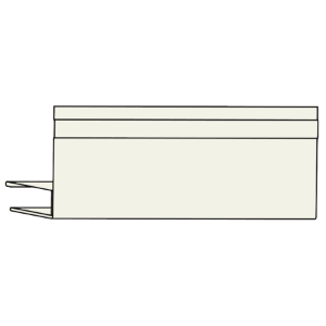 3/8 in. x 12 ft. Aluminum F-Channel Eggshell 503