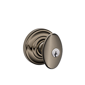 F51A Entry Siena Knob w/Andover trim 620 Antique Pewter - Box Pack