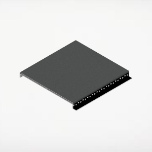 Quick Click Shadowline Soffit 6 in. x 16 ft. Grey Asphalt