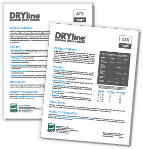 DRYline ATX Flashing Tri-Fold Brochure w/Sample