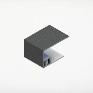 2 pc 2 in. Alum/PVC Quick Click Soffit J-Trim 12 ft. Grey Asphalt