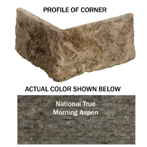 National True Morning Aspen Corner Fire-Rated 7 lin. ft. * Non-Returnable *