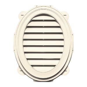 21 in. x 27 in. Oval Louver Gable Vent #021 CT Sandstone Beige