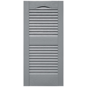 14-1/2 in. x 31 in. Open Louver Shutter Cathedral Top  Platinum 945