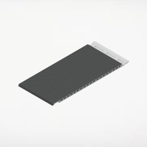 Seamless Soffit Panel 3/8 in. x 12 in. x 12 ft.  Grey Asphalt