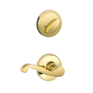 JH59 Handleset Interior LaSalle Lever LH 605 Bright Brass