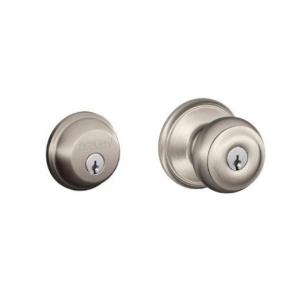 FB50NV Entry Georgian / Deadbolt Combo 619 Satin Nickel - View Pack